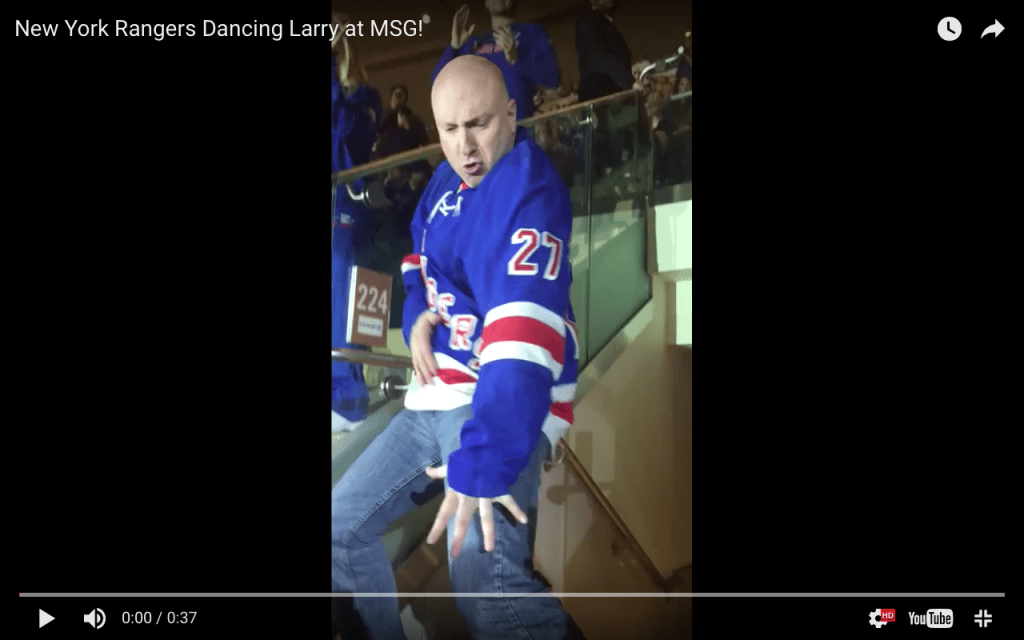Dancin’ Larry, New York Rangers